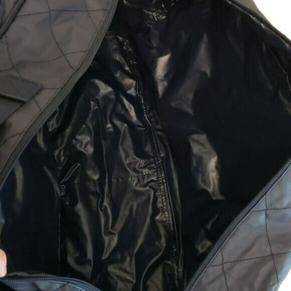 Vintage ESCADA Pour Homme Duffle Travel Bag Gym Bag Navy Blue - Picture 6 of 13